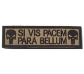 Embroidered Skull Si Vis Pacem Para Bellum Patches Tactical Hook Fastener Badge For vest Backpack Jacket
