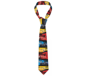 Corbata personalizada Lightning McQueen Collage para hombre, corbata de dibujos animados, corbata de moda para negocios