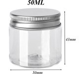 20Pcs 30/50/60/80/120/150ml Storage Jars With Lids Aluminum Round Canister Empty Plastic Cosmetic Jars Food Travel Bottle Pot