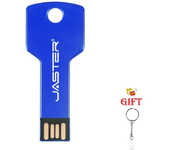 JASTER Free Custom Logo USB Flash Drive 128GB Metal Key Pen Drive Pen Drive with Free Key Ring 64GB Business Gift Memory Stick