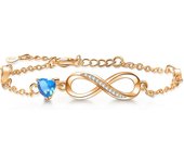 Gifts for Women, Bracelets for Women 925 Sterling Silver Infinity Love Bracelet with Gift Box for Women Moms