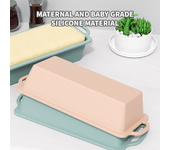 Sartén para pan de silicona, molde para pan de silicona antiadherente reforzado con Metal sin BPA para molde para hornear pan casero