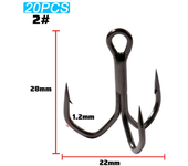 Treble Hooks 2#-12# Fishhooks Sharp Angle Barbed High Strength Nickel Antirust Saltwater Pesca Lure Fishing Tackle Fish Hook