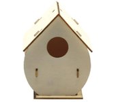 3pcs Bird Villas Wooden Bird Nest Minimalist Cartoon Bird Cage Hanging Creative Bird Feeder Hammock