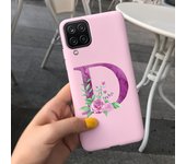 For Samsung Galaxy A12 Case Cute Letters Phone Cover Silicon Back Cases For Samsung A12 A 12 A125F Soft TPU Bumper Coque Flower