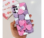 For Oppo A94 4G 5G Phone Case Soft TPU Transparent Slim Back Cover For Oppo A94 5G CPH2211 OppoA94 CPH2203 Silicone Flower Coque