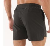 Pantalones cortos deportivos Pantalones de tres puntos de entrenamiento transpirables y de secado rápido para hombres Fitness, pantalones cortos para correr, cortos delanteros y largos traseros