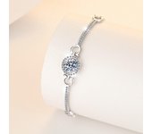 Moissanite Radiant as the Stars Bracelet Mobius One Carat Fashion S Sterling Silver Jewelry