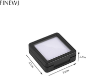 Tapa superior de cristal transparente, tarro de gemas, caja de joyería, exhibición de gemas, vitrina de almacenamiento, herramienta colgante, contenedor de soporte de piedras preciosas de diamante suelto