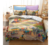 Cute  & Minnie Mouse Love Child Duvet Cover Set HD Comforter Cover Bedclothes for Kids Bedding Sets Bedroom Decor