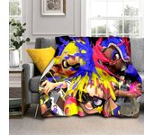3D Games Splatoon,PC Gamer Cartoon Blanket,Soft Throw Blanket for Home Bedroom Bed Sofa Picnic Travel Office Cover Blanket Kids