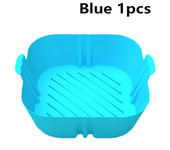 Silicone Air Fryers Oven Baking Tray Reusable Airfryer Silicone Basket Pizza Fried Chicken Square Airfryer Pan Liner Accessories
