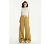 2025 Spring/Summer New Wide Leg Jeans Women's College Style High Waist Casual Loose Sagging Denim Floor Pants