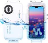 PULUZ PULUZ 40m/130ft Waterproof Diving Case for Huawei P20, Photo Video Taking Underwater Housing Cover(White)