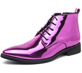 Men Chelsea Boots Lace-up Formal Dress Boots for Men Casual Ankle Men Boots
