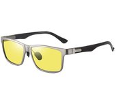 Nuevas gafas de sol polarizadas de aluminio y magnesio gafas de sol de fibra de carbono de colores gafas de visión nocturna que cambian de color a la moda para hombres y mujeres
