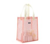 Mesh Fabric Summer Beach Bag Lovely Eye Print Breathable Ladies Casual Handbag Reusable Large Capacity Tote Bag for Women
