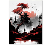 Retro Japan Anime Game Samurai Posters Prints Pictures Portrait Bushido Canvas Painting for Living Room Wall Art Home Decor
