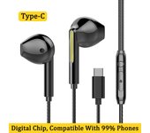 VAORLO Bass Sound Wired Earphone 3.5mm/Type C In-Ear Sport Headphone With Mic For Xiaomi iPhone 15 Samsung Universal Headset