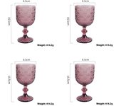 Of 4 Wine Glasses Set Anniversary, Red Or  Drinking Glassware For Beer,Juice,tail,Whiskey,Water Christmas Gift