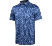 Men's Golf Shirt Short Sleeve Fun Print Golf Polo Shirt, Light Dry Quick Dry Collar Golf