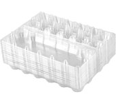 24pcs Plastic Egg Cartons Bulk Clear Chicken Egg Tray Holder For Family Pasture Chicken Farm Busine