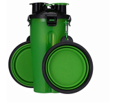 2 In 1 Pet Travel Water Bottle Foldable Dog feed Bowl Drink Cup Food Container Silicone Outdoor Portable Dog Cat Feeder