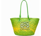 Luojia Straw Weaving Bag Women's 2025 New Knitted Vegetable Basket Large Capacity One-Shoulder Tote Bag Beach Vacation Beach Bag