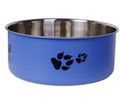 Cartoon Footprint Stainless Steel Pet Dog Bowl Large Capacity Non-slip Puppy Food Drinking Tray Skidproof Cat Feeding Bowl