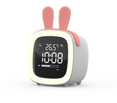 Reloj despertador Digital de carga de dibujos animados para niños, luz nocturna electrónica, reloj de escritorio