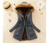 Chaqueta de algodón acolchada para mujer, abrigo informal ajustado con capucha, Parkas acolchadas, abrigo cálido, otoño e invierno, novedad de 2025