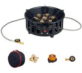 21000W electronic ignition gas stove with adapter, portable oven, barbecue grill, outdoor camping and travel kitchen utensils