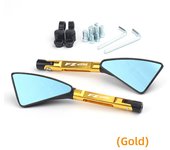 For Yamaha FZ25 FZ-25 Universal Motorcycle Accessories CNC Aluminum Blue Lens Rear View Side Mirror Laser Logo(FZ25)