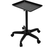 Rolling Salon Tray with Wheels and Adjustable Height 64-108cm, Aluminum Tattoo Tray Trolley, Black