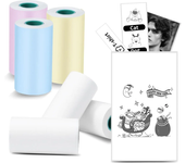 Mini Sticker Printer Paper for Mini Pocket Printer Bluetooth Mini Inkless Thermal Sticker Printer, 57mmx30mm Self-Adhesive Paper