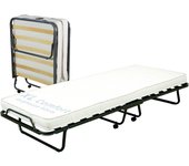 Cama Plegable XL Comfort - Colchón de Poliuretano de 10 cm de Alto - Somier Individual de Listones de Madera de 90 x 200 cm - Cama Ahorra Espacio con Ruedas