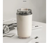 D14 Tumbler Thermos Mug Milky White Coffee Mug Car Thermos Water Bottle Travel Stainless Steel Vacuum Bottle Drinking Jug