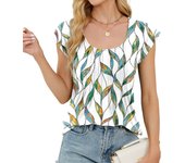 2025 primavera y verano nueva camiseta de manga corta suelta a rayas con cuello redondo estampada top mujer