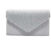 Bolso de mano de cuero PU para mujer, Cartera de noche con cristales brillantes, monedero de fiesta de boda, sobre de moda
