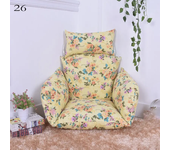 Hanging Swing Egg Chair Cushion Cover Patio Large Round Papasan Pad Detachable Garden Lounger Cushion Cover  (No Filling)