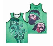 Camiseta de baloncesto de película personalizada para hombres, Cheech y Chong, camisa cosida para deportes al aire libre