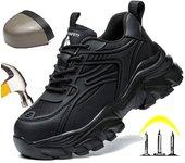 Zapatillas de trabajo, zapatos con punta de acero, zapatos de seguridad para mujer, zapatos de trabajo a prueba de pinchazos, calzado indestructible de moda, botas de seguridad
