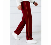 Pantalones de chándal informales para hombre, pantalón básico a rayas, recto, color rojo vino, para correr, trabajo