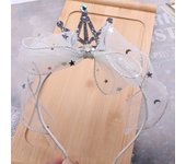 Lovely Children HeadWear Mesh Yarn Bow Headband Crown Head Hoop