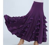 Vals falda de baile moderno baile de salón baile cuadrado baile de salón nueva falda swing falda práctica falda larga aspecto delgado