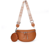 Bolso de pecho de cuero genuino de lujo para mujer, bolso cruzado de cuero de vaca de alta calidad con monedero pequeño, bolsos