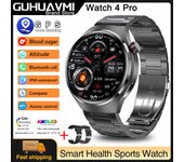 New GPS Reloj inteligente Smartwatch Men For Watch 4 PRO 1.53" HD Screen Heart Rate Bluetooth Call NFC Waterproof Blood Sugar