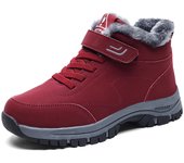 Botas de nieve zapatos de algodón engrosados apilados de invierno para hombres y mujeres zapatos altos de tubo medio cálido