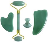 Fashion 2/3/4Pcs Natural Rose Quartz Obsidian Jade Roller Gua Sha Stone Set Gouache Scraper Facial Lifting Anti-Wrinkle Skin Care Tools