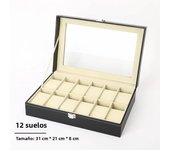 Hot Sale PU Leather Display Storage Collection Organizer watch box Case With Glass Top Slot Men Watch Bracket Display Box Gifts